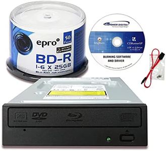 Digital Pioneer BDR-212V 16X Blu-ray DVD CD Internal Burner Drive Bundle with 6X 25GB AZO LTH BD-R 50 Discs + Software + Cable + Mounting Screws