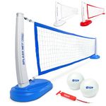 GoSports Splash Net PRO Pool Volleyball Net Includes 2 Water Volleyballs and Pump, Blue