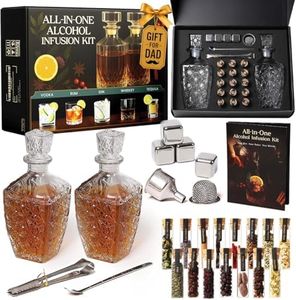 Alcohol Infusion Kit for Whiskey, Tequila, Rum, Gin & Vodka - Including User Manual - Alcohol Gifts for Men - Whiskey Gifts For Men - Drink Making Kit and Cocktail Infusion Set - DIY Whisky Making Set