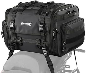 Rhinowalk Motorcycle Saddle Bag Motorbike Tail Bag Waterproof Expandable Pannier Bag Powersports Travel Luggage