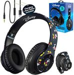 Disney Mickey Mouse Bluetooth Headphones Over Ear, Wireless and Wired Foldable Headset Built-in Microphone - Birthday Gift Adults Kids - Audifonos Auriculares Inalambricos