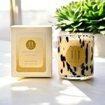 Scented Candle, Vanilla Woods, 400g, Hand Poured in Unique Vintage Glass Tumbler, Vanilla, Patchouli & Sandalwood Fragrance.100% Natural Soy Wax.