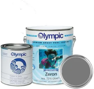 Olympic Pool Paint - Zeron - Gray Oasis - 1 Gallon - two-part epoxy swimming pool paint - one-coat for plaster, fiberglass, steel and aluminum pools.