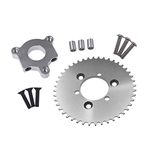 sthus CNC Silver 44T Sprocket with 1.5" Adapter Fits 60cc 66cc 80cc Motorized Bicycle