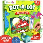 Funcils Dot Sticker Art Activity - Dinosaurs Dot Art, No Mess Art & Crafts for Kids, Stocking Stuffers Toddlers, DIY Activity, Christmas Gifts for Boys & Girls Ages 3, 4, 5, 6, 7 Year Old, Travel Toys