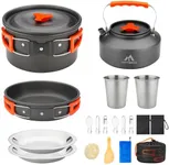 THTYBROS 17pcs Camping Cookware Kit