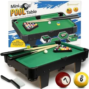 Mini Pool Table for All Family – 20-Inch Small Pool Table, Mini Billiards Table for Family Game Nights - Simple Assembly Required