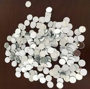 400pcs Mini Round Glass Mirror Mosaic, Small Round Glass Crafts, Real Glass Mirror Mosaic Tiles (Silver Mirror, 1x1cm)