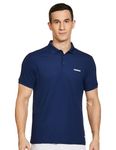 Van Heusen Performance Men Polo Regular Fit T-Shirt - 100% Polyester - Swift Dry, Anti Stat, Reflective Trim, Short Sleeve_61031_Navy_L