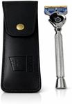 G.B.S Flex ball Handle Razor with Flex ball Pivot Ball technology All Chrome Diamond Knurled Pattern Long Handle Shaving Razor