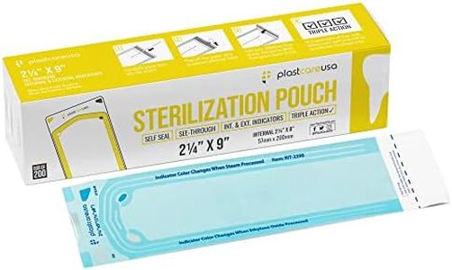 200 2.25 x 9 Sterilization Pouches, Sterilizer Autoclave Bags for Sterilizing Dental Medical Instruments and Cleaning Tools