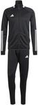 Adidas IZA33 Men's Jersey Top and Bottom Set, Aero Lady, Sereno Cut, 3-Stripes Tracksuit, Top: Black, Bottom: Black (IR7843), M