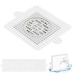 HASTHIP® 10Pack Disposable Shower Drain Hair Catcher, Large Upgraded Drain Hair Catcher Waterproof Mesh Stickers for Bathroom Accessories, Apartment Essentials for Kitchen, Sink, Bathtub (6" X 6")