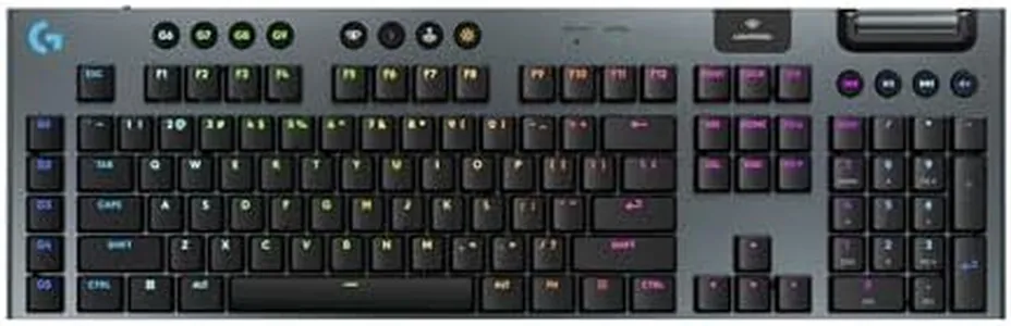 Logitech G915 X Lightspeed Low-Profile Wireless Gaming Keyboard, Double-Shot PBT Keycaps, Fully Programmable Keys, RGB Backlighting, Sleek Aluminum Finishing, GL Brown Tactile Switches - PC/Mac