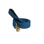 PetWale Dog Leash with Padded Handle | Suited for Walking, Running, Training & More | Blue Denim Fabric | Easy to Clean & Maintain | Durable & Sturdy | L: 5 feet, W: 1.5 inches