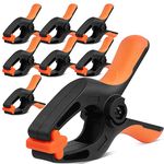 HORUSDY 8-Pack Spring Clamps Heavy Duty, 5-inch Large Plastic Clamps for Crafts with 2-3/8Inch Jaw Opening for DIY, Gluing, Clamping and Securing