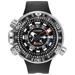 Citizen Eco-Drive Promaster Aqualand Quartz Men's Watch, Stainless Steel with Polyurethane strap, Dive Watch, Black (Model: BN2029-01E)