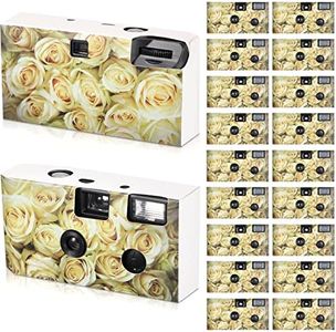 20 Packs Disposable Camera for Wedding Single Use Film Camera with Flash Disposable Camera Bulk for Wedding, Travel, Camp, Party Supply, Kids Gift