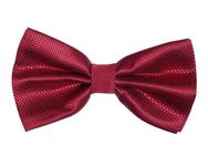 KRAWATTE Men's Pre-Tied Microfiber Bow Tie (Blood Red)