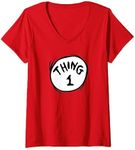 Womens Dr. Seuss Thing 1 Emblem V-N