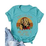 YourTops Women Tease It to Jesus and Spray It Like Hell T-Shirt (2-Water Blue,L)