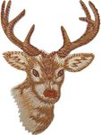 Deer Patch Sew On/Iron On Badge Emb