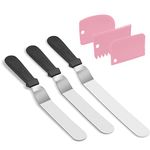 Angled Icing Spatula Cake Decorating Frosting Spatula Stainless Steel Offset Cake Scraper Icing Spatula Set with cake smoother