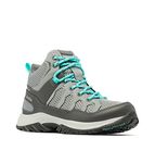 Columbia Women's Granite Trail Mid Waterproof, Titanium Grey Steel/Bright Aqua, 8