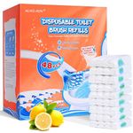 Flushable Toilet Refills with 48ct, Fresh Flushable Disposable Toilet Brush Refills for Toilet and Bathroom, Lemon Scent