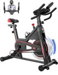 DMASUN Exercise Bike for Home Gym Use, Super Quiet Magnetic Indoor Cycling Bike with LCD Display & Tablet Holder - Stationary Bike with Comfortable Seat Cushion, 350LBs Capacity(Pro Model)