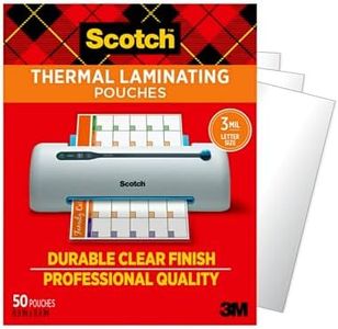 Scotch Thermal Laminating Pouches, 50 Pack Laminating Sheets, 3 Mil, 8.9 x 11.4 Inches, Education Supplies & Craft Supplies, For Use With Thermal Laminators, Letter Size Sheets (TP3854-50)