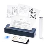 iDPRT MT890 Portable Wireless Printer - Bluetooth Inkless Printer for Travel, Thermal Mobile Printer for Vehicles, Office, Home, School, Compatible with iOS, Android, Tablet & Laptop - Blue