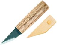 Kiridashi Craft Pocket Knife Japanese Steel Blade Wooden Handle with Sheath for Left-handed