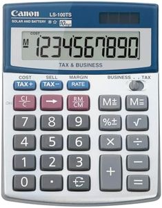 Canon LS100TS 10 Digit Angled Display Tax & Business Function Calculator