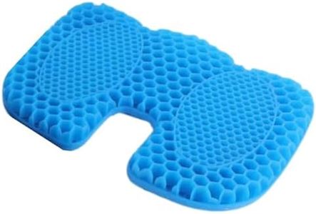 DJ Support Medical-Grade Breathable Gel Seat Cushion with Non-Slip Cover, Double-Sided Honeycomb Design, Durable, Portable for Chair and Car – Relieves Back, Spine, Hip (U-Shape (Tailbone))