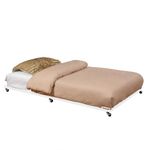 Kings Brand Furniture FBA_TR01W Twin Size White Metal Roll Out Trundle Bed Frame for Daybed