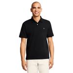 IZOD Men's Short Sleeve Interlock Polo Shirt, Caviar, S