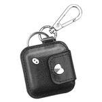 Fintie Case with Carabiner Keychain for Tile Mate (2016 & 2018)/ Tile Pro/Tile Sport/Tile Style Key Finder Phone Finder, Anti-Scratch Vegan Leather Protective Skin Cover with Speaker Cutout, Black