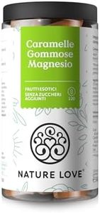 NATURE LOVE® caramelle gommose magnesio – 120 Gummies – no zuccheri aggiunti – 188 mg di magnesio/giorno per adulti, 126 mg per bambini – Alternativa a capsule/compresse – vegane