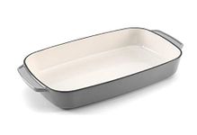 Samuel Groves - Enamel Cast Iron Rectangular Roaster 35cm By Chabrias LTD