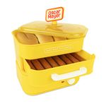 Nostalgia Oscar Mayer Diner-Style Hot Dog Steamer and Bun Warmer, 8 Hot Dog and 4 Bun Capacity, Steam Bratwursts, Sausages, Vegetables, Fish, Dumplings, Yellow