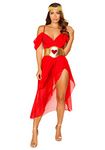 Women's Goddess of Love Fancy Dress Costume Small Red