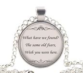 Pink Floyd Quote Necklace, Wish You Were Here Music Song Lyrics Pendant, Friendship Jewellery Gift Idea for Women