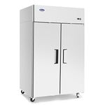 Commercial Refrigerator,ATOSA MBF8005 Double 2 Door Side by Side Stainless Steel Reach in Commercial Refrigerators for Restaurant,44.5 cu.ft.33℉-38℉