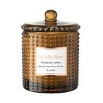 La Jolíe Muse Moroccan Amber Scented Candle, Natural Wax, 75 Hours Long Burning, Glass Jar for Gift and Home Decor