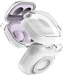 Ringke Slim-X Compatible with Galaxy Buds FE/Buds 2 Pro/Buds 2 / Pro/Live Case, Transparent Hard Protective Sturdy Thin Cover for Samsung Buds Series with Keychain Carabiner - Clear