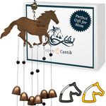 Cantik Horse Wind Chime Gift Set With Carabiners - Premium Quality You'll Love - Beautiful Relaxing Sound. A Perfect Horse Decor Gift For Horse Lovers - Infinity Design & Four Hooves Move The Soul