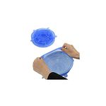 Sannysis Silicone Fresh-Keeping Elastic Bowl Cover Plastic wrap, 6-Piece (Blue)