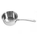 IMEEA Saucepan 18/10 Tri-Ply Stainless Steel Cooking Pot with Spout Heavy Duty Induction Milk Warmer, 0.75-Quart