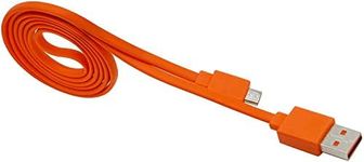 Aquelo USB Fast Power Charging Charger Cable Cord for JBL Wireless Bluetooth Speaker Earphone Headphone - 3.3FT & Orange (Charger)